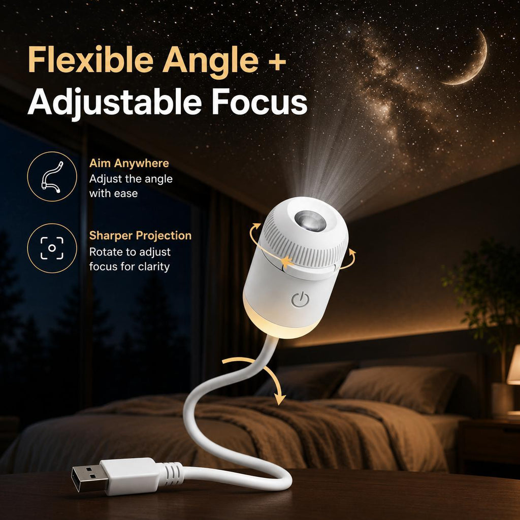 USB Star Sky Projector Lamp, Mini Galaxy Bedroom Night Light ✨