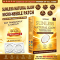 ☀️ Sunless Natural Glow Tanning Microneedle Patch, No DHA No UV Streak-Free Bronze Tan