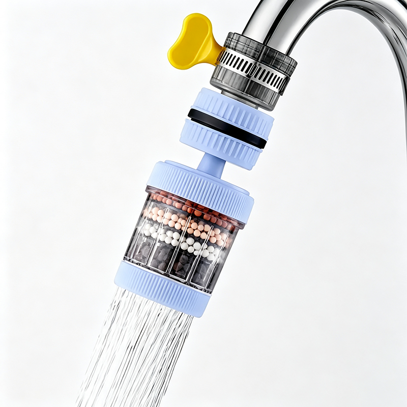 6 Layer Filtration Faucet Water Filter 360 Degrees Rotatable Splash Free💧
