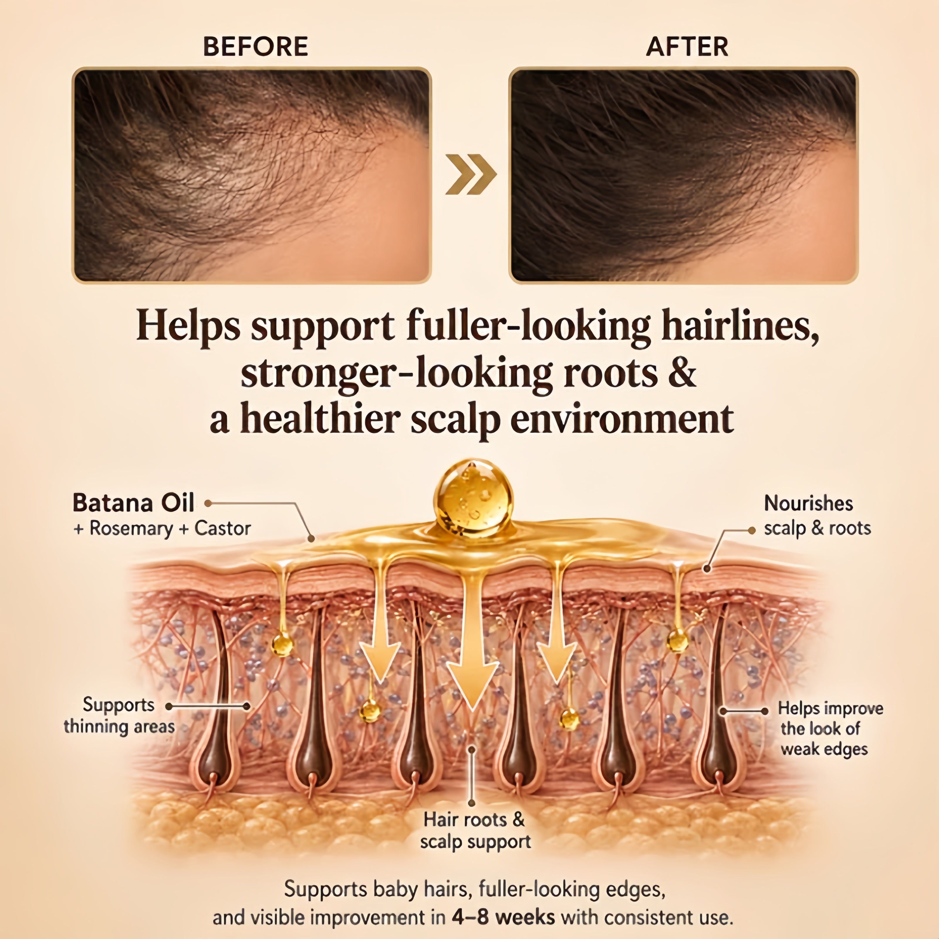 Advanced Batana Oil Hair Regrowth Therapy | Reverse Thinning Hair & Receding Hairline🌱