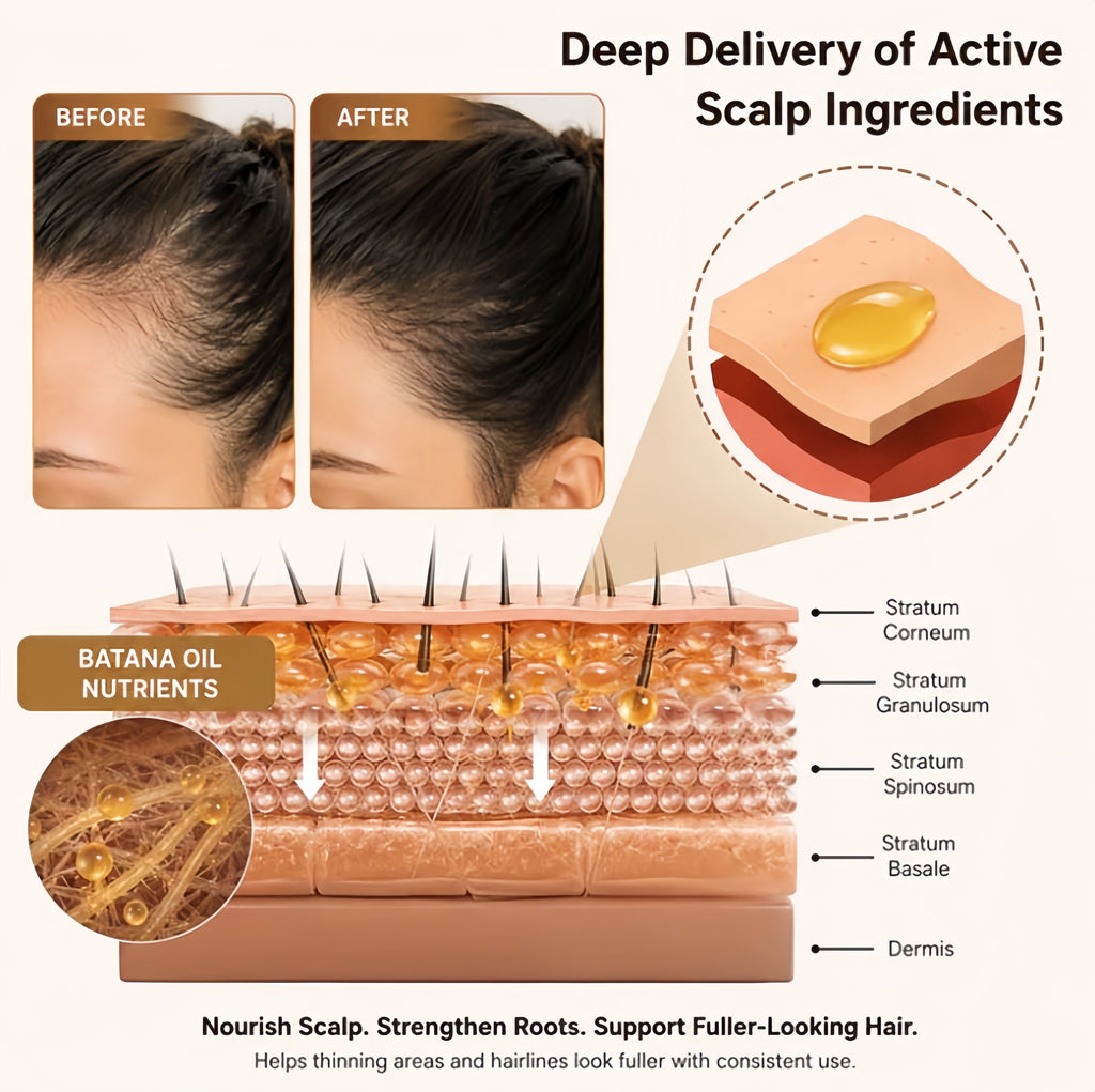Advanced Batana Oil Hair Regrowth Therapy | Reverse Thinning Hair & Receding Hairline🌱