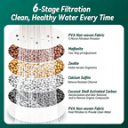 6 Layer Filtration Faucet Water Filter 360 Degrees Rotatable Splash Free💧