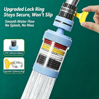 6 Layer Filtration Faucet Water Filter 360 Degrees Rotatable Splash Free💧