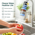 6 Layer Filtration Faucet Water Filter 360 Degrees Rotatable Splash Free💧
