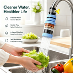 6 Layer Filtration Faucet Water Filter 360 Degrees Rotatable Splash Free💧