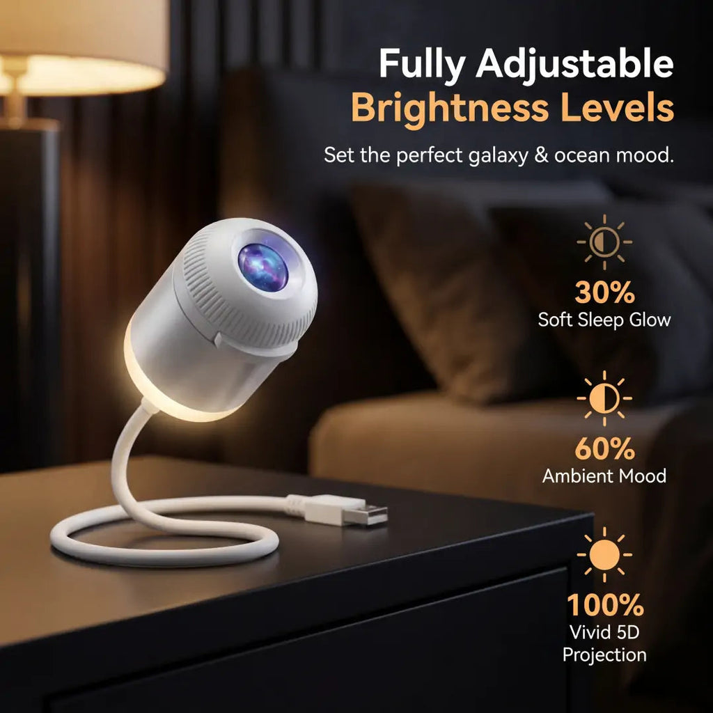 USB Star Sky Projector Lamp, Mini Galaxy Bedroom Night Light ✨