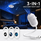 USB Star Sky Projector Lamp, Mini Galaxy Bedroom Night Light ✨