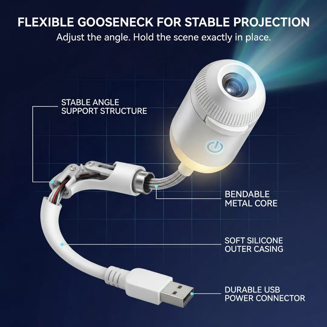 USB Star Sky Projector Lamp, Mini Galaxy Bedroom Night Light ✨