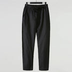 Men's Vintage Elastic Waist Pocket Casual Cotton Linen Pants