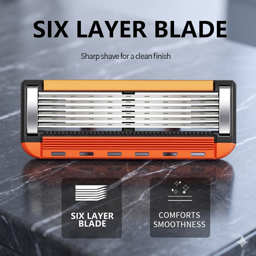 Men's Unscented Precision Razor Blade Replacement Handheld Kit🪒
