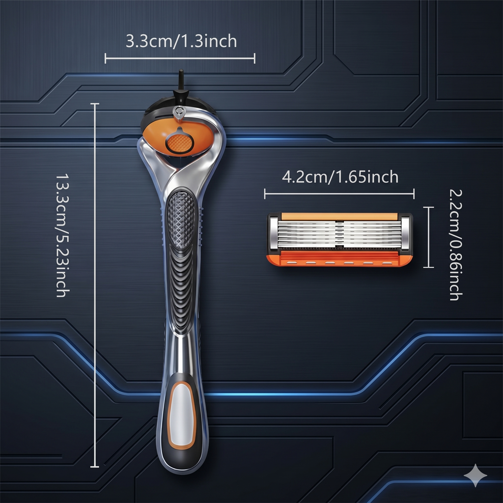 Men's Unscented Precision Razor Blade Replacement Handheld Kit🪒