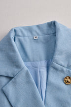 Sophisticated Sky Blue Blazer Dress