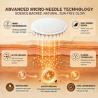 ☀️ Sunless Natural Glow Tanning Microneedle Patch, No DHA No UV Streak-Free Bronze Tan